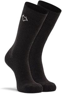 Fox River Outdoor Wick Dry Tramper Merino Wool Crew Socks, Medium, Black