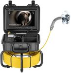 VEVOR Sewer Camera, 98 ft/30m, Self-Leveling Drain Inspection Camera with 9" 1080P HD Screen, 36X Zoom, IP68 Waterproof Plumbing Camera with Lights-12 LED, 32GB Card Snake Camera for Duct Pipe