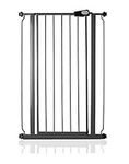 Safetots Extra Tall Narrow Metal Safety Gate Pressure Fit, 68.5cm - 75cm, Slate Grey, 104cm in Height, Extra Tall Stair Gate, Tall Baby Gate, Easy Installation