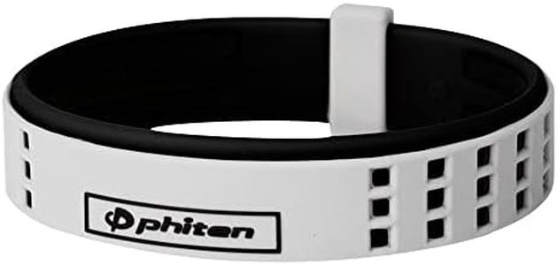 Phiten DUO Titanium Bracelet - Waterproof Sports Silicone Bracelet Wristband for Alternative Healing - Power Elastomer Zone with Micro Titanium Sphere, 7.5 inch, Silicone, no gemstone