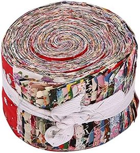 POOSR Fabric Strips Roll Jelly Fabric Bundles Fabric Quilting Strips Roll Up Flower Precut Patchwork with Assorted Patterns