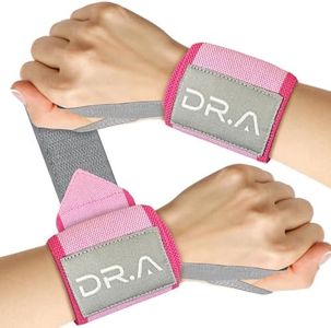 Doctor-Developed Gym Wrist Wraps, Lifting Wrist Straps for Weightlifting & Workout, Gym Straps With Thumb Loops, Weight Lifting Wrist Wraps for Wrist Support, Gym Wrist Wraps for Men & Women (Pink)