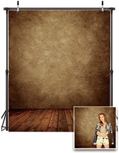 AIIKES 5x7FT Photography Photograph Brown Wall and Wooden Floor Background for Newborn Baby Photography Kid 1st Birthday Cake Smash Smash Shoot Retro Portrait Photo Background Photographer Prop 10-702