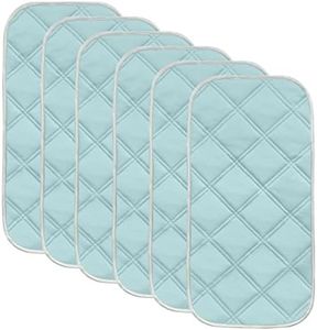 Sunny zzzZZ 6 Pack Baby Waterproof Changing Pad Liners - Quilted Thicker Ultra Soft Changing Table Cover Liners - Durable & Easy to Clean - Blue - 23" x 11"