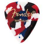 Fender 351 Classic Celluloid Guitar Picks 12-Pack - Confetti - Medium