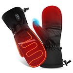 Heated Mittens Gloves for Men Women Battery Electric Heated Ski Gloves Rechargeable 7.4V 2200mAh up to 6.5hrs Water Resistance for Skiing Snowboarding Camping Hiking