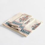 Peepul Tree Block Printed Hand and Bath Towels, Super Absorbent, Soft & Faster Drying, Floral Printed 100% Pure Cotton, 240 GSM (2 Hand and 1 Bath Towel Set, Peach & Teal)