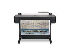 HP DesignJet T630 Large Format 36-inch Plotter Printer, with Auto Sheet Feeder, Media Bin & Stand (5HB11A) , Black