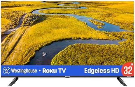 Westinghouse Edgeless Roku TV - 32 Inch Smart Television, LED HD w/Wi-Fi & Mobile App Connectivity, Flat Screen Compatible w/Apple Home Kit, Alexa, & Google Assistant