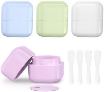 Travel Containers for Toiletries, Cream Jars Sample Containers with Screw Lids TSA Approved Travel Size Containers with spoons, Leak-proof Travel Accessories with Lid for Cosmetic (8 Pack)-30ML
