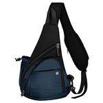 Long Keeper Sling Bag Crossbody Backpack for Men Women, Lightweight Travel Sling Backpack Shoulder Chest Bag Waterproof Casual Daypack for Gym Cycling Hiking