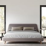 Lemon Tree Furniture Upholstered Platform Low Profile King Size Bed Without Mattress for Bedroom | Wooden Double Bed | (Grey, Engineered Wood) Mattress Size 6 x 6.5 Foot| 12 Month Warranty