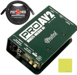 Radial Engineering ProAV2 Stereo Passive Multimedia Direct Box Bundle w/Pig Hog Mic Cable and Liquid Audio Polishing Cloth