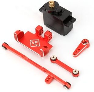 FEDCO SCX24 Servo 12g Metal Gear High Torque Servo with 15T Servo Horn and Mount Steering Link Set for Axial SCX24 Upgrades Gladiator Bronco C10 JLU Deadbolt GX470 1/24 RC Crawler