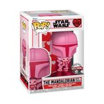 Pop Star Wars The Mandalorian 3.75 Inch Action Figure Exclusive - Valentine The Mandalorian with Grogu #498