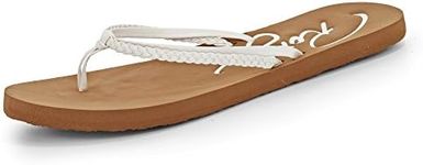 Roxy Women's Cabo Flip Flop Sandal, White, 9