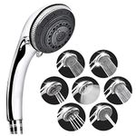 EocuSun Shower Head, 7 Mode Settings Pressure Boosting Shower Head Water Saving Bathing for Adults Children Pets Home and Gym Use