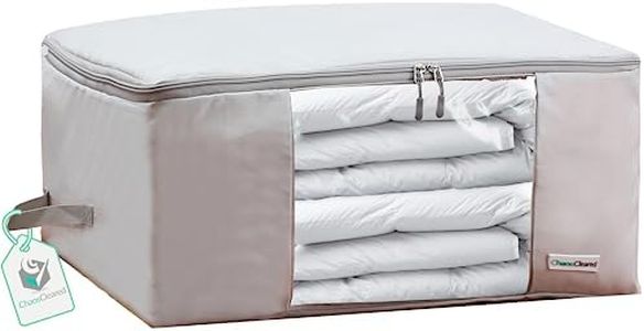 Comforter Storage Bag - Folding Organizer bag for King/Queen Comforters, Pillows, Blankets, Bedding/Quilt, Blanket, Duvet, Mothproof Space Saver; Large Collapsible Organizers, 24"x14"x11"