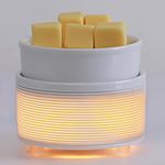 Wax Melt Burner Ceramic 3-in-1 Oil Burner Electric Candle Wax Warmer Burner Melter Fragrance Heating Plate for Scented Waxs Home Office Bedroom Aromatherapy Gift& Décor