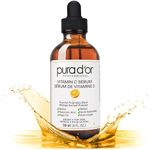 PURA D'OR Vitamin C Serum 4 Oz (118 ml) Lightweight Maximum Strength Formula, Hyaluronic Acid, Retinol, for Face & Eyes, For Men & Women