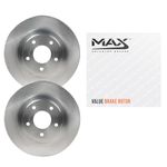 Max Advanced Brakes - Front Brake Rotor Set for 2011-2014 Ford Mustang, OE-Style Replacement Front Rotors, Best Value