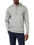 Original Penguin Men's L/S Sticker PETE Pullover Fleece Hoodie Hooded Sweatshirt, RAIN Heather, Extra Large