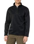 ColdPruf Men's Expedition Base Layer 1/4 Zip Mock Neck Top, Black, 3X-Large