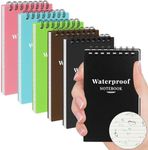 wavamawa All Weather Waterproof Notebook,Small Spiral Notebook 3x5 Mini Pocket Notepad,Little Memo Pads,Write in The Rain Notebook,Field Notebook for Outdoor Home Office School College Lined,6 Pack