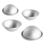 Fat Daddio's PHA-275PK Anodized Aluminum Hemisphere Pan, 2.75 x 1.4 Inch, Set of 4