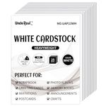 Cardstock for Crafts and Cards, 8.5 x 11 inch /25 Sheets Paper 85Ib 250g UAP013 (White/250gsm, 8.5x11inch/25Sheets)