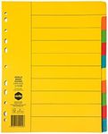 Marbig Manilla 10 Tab Extra Wide Dividers, Multicolor, A4 Size