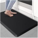 ETHEL Kitchen Mat Cushioned Anti Fatigue Rug 17.3"x28" Waterproof Non Slip Standing Desk Mat Comfort Floor Mats for Kitchen House Sink Office (Black)