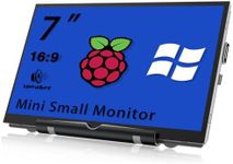 HAMTYSAN Upgraded Version 7'' Raspberry Pi Screen HDMI Monitor 800x480 LCD Screen Mini Small Monitor for Raspberry Pi 4/3/2/Zero/B/B+ Win11/10/8/7 (Non-Touch), Dual Speakers, Driver Free