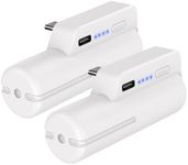 FLSTOR Battery for Meta/Oculus Quest 2, 5000mAh Portable Backup Battery for Oculus Quest 2 Elite Strap, Lightweight Faster Charging Extended 3 Hrs Palytime for VR Quest 2 And Typc-C Devices, 2 Packs