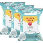 Burts Bees Micellar Makeup Removing Towelettes with Coconut & Lotus Water, 90 Count (Package May Vary)
