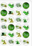 24 Precut St Patricks Day Irish Celebration Edible Wafer Paper Cake Toppers Decorations