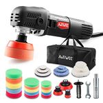 AUTIWOZ Mini Car Buffer Polisher,850W Small Rotary Buffer Polisher,25mm/50mm/75mm Backing Pads,6 Speeds Electric Auto Polisher & 2600-5200 RPM Buffing Machine for Cars Areas,Detailing Polishing