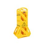 Rubbermaid Commercial Products Portable Mobile Barrier Yellow FG9S1100YEL