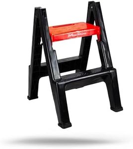 Maxshine Folding Step Stool - Double-Sided Ladder - Anti-Slip Rubber Feet and Textured Platform, Designed for Ease of use & Simple Storage. - Load Capacity: 250 lbs
