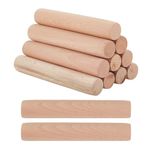 OLYCRAFT 12pcs Wood Rolling Pins 16.1cm Clay Rolling Pin Classic Wooden Rolling Pins Beech Wood Texture Rollers Wood Clay Roller for Clay Modeling Pottery Tools