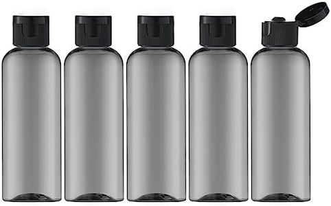 LISAPACK 3.4 oz Travel Bottles for Toiletries, Plastic Travel Size Containers for Shampoo Conditioner TSA Approved, Empty Small Squeeze for Lotion, Leak Proof Mini Liquid Tube for Refillable Black