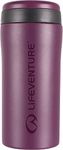 Lifeventure Stainless Steel Thermal Mug, Leakproof and Vacuum Insulated Reusable Coffee Travel Cup, Matt Purple, 300 ml