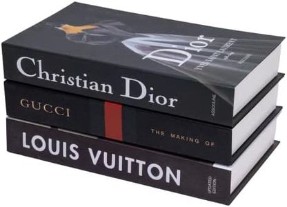 Fashion Inspired Decorative Books - Hardcover Fake Decorative Books for Coffee Table/Shelves with No Pages - Lightweight Aesthetic Book Display Stack for Minimalist Office/Home Décor - Set of 3