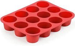 12-Cup Silicone Professional Non-Stick Popover Pans for Muffins, Brownies and Baking