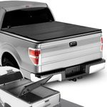 DNA Motoring TTC-HARD-006 Truck Bed Top Hard Solid Tri-Fold Tonneau Cover Compatible with 04-14 Ford F150 6.5Ft Fleetside Bed