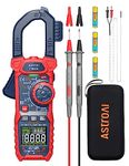 AstroAI Digital Clamp Meter Multimeter 6000 Counts, Voltage Tester with VFD, LOZ Mode, clamp multimeter Measures Current Voltage Resistance Continuity Capacitance Frequency Temperature NCV Inrush