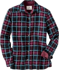 Legendary Whitetails Women's Standard Legendary Flannel Shirt Comfort Fit, BlackBerry Plaid, X-Small