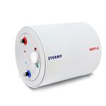 Hot-X Steamy Left Hand Horizontal Side (LHS) Storage 25 Litre Water Heater Rust-proof outer Body|Compact Size|Fits under false ceilings|Suitable for High-rise Buildings|8 Bar High Pressure rating