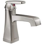 Delta Faucet Ashlyn Single Hole Bathroom Faucet, Single Handle Bathroom Faucet Brushed Nickel, Bathroom Sink Faucet, Diamond Seal Technology, Metal Drain Assembly, Stainless 564-SSMPU-DST