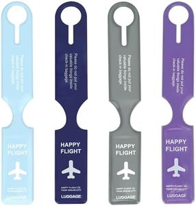 Storite 4 Pack Luggage Tags PVC Luggage Labels for Suitcases with Name Address Phone Number Labels Travel Tag for Baggage Identity ID Labels - Multicolor